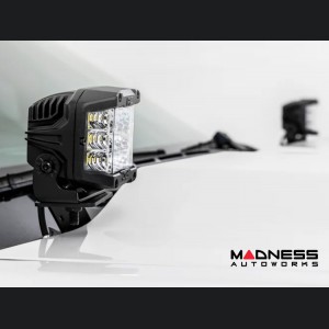 Chevrolet Silverado 1500 Lighting Upgrade - Ditch Light LED Mount w/ Black Series with Amber DRL